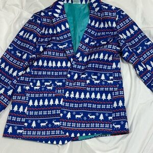 Festive Blue Christmas suit